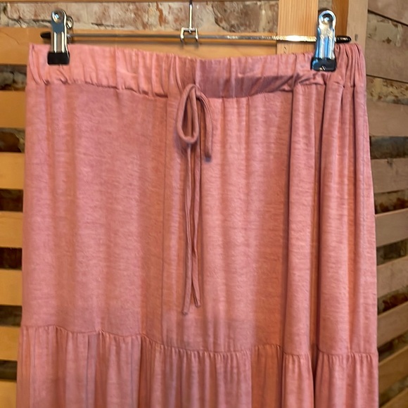 7th Ray Dusty Pink Long Maxi Skirt - Picture 2 of 2